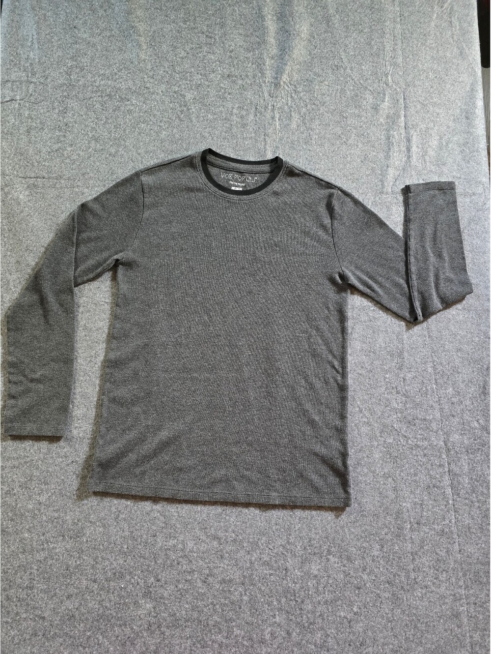 Vox Populi For The People Men's Medium Charcoal Long Sleeve Thermal Shirt